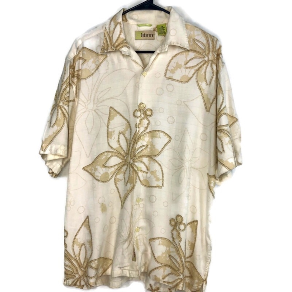 Cubavera Men’s Hawaiian Short Sleeves Shirt Large